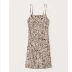 Square-Neck Leopard Mini Dress